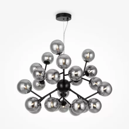 Maytoni függeszték Modern Dallas Függeszték -MOD545PL-24B IP20 fekete Ø65cm mag 146.5cm