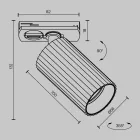 Maytoni design lámpa Calipso sírendszer lámpafej arany, UNITY család, TR218-1-GU10-BS Ø8.6cm