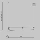 függeszték Függesztett lámpatest Lapos IP20 mag 312cm