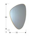 Schuller design lámpa Fürdőszobai Tükör -127387 arany mag 84cm