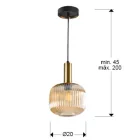 Schuller függeszték norma 225588 Egyágú függeszték IP20 fekete Ø20cm mag 31cm