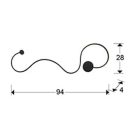 Schuller fali lámpa grafos 227018 fali lámpa IP20 matt fekete mag 28cm