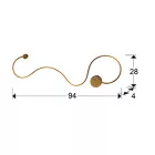 Schuller fali lámpa grafos 227032 Fali Lámpa IP20 arany mag 28cm
