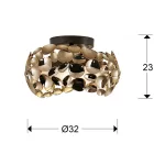 schuller narisa  266973N modern mennyezeti lámpa rózsaarany