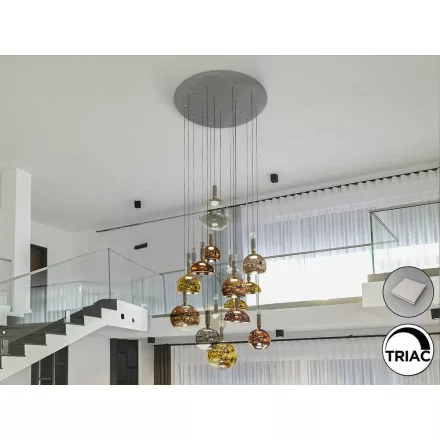 Schuller design lámpa CHARLIZE - LÁMPA 16L SZÍNEK 312233 IP20 szürke Ø75cm mag 20.5cm