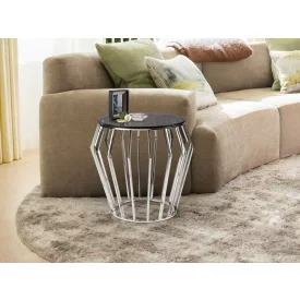   Schuller design lámpa CIROS - FÉNYES ACÉL ÁLLVÁNYASZTAL 336710 füst mag 55cm