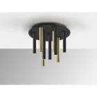 Schuller mennyezeti lámpa varas 374088 Mennyezeti lámpa IP20 matt fekete Ø42cm mag 35cm