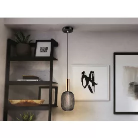   Schuller design lámpa ·MICRON· LÁMPA, 1L, ARANY/FEKETE 413510 IP20 Ø13cm mag 30cm