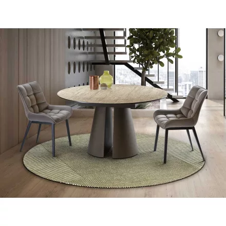 Schuller design lámpa SAMARA - ÉTKEZŐASZTAL - TRAVERTIN/BARNA 497947 Ø138cm mag 77cm