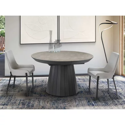 Schuller design lámpa KORIA - ÉTKEZŐASZTAL - KŐ/FEKETE 599214 matt fekete Ø130cm mag 79cm