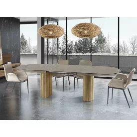   Schuller design lámpa IRATI - ÉTKEZŐASZTAL - KŐ/FA 607094 mag 79cm