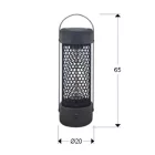 Schuller kültéri lámpa Kültéri infra álló fűtés 753746 IP55 fekete Ø20cm mag 65cm