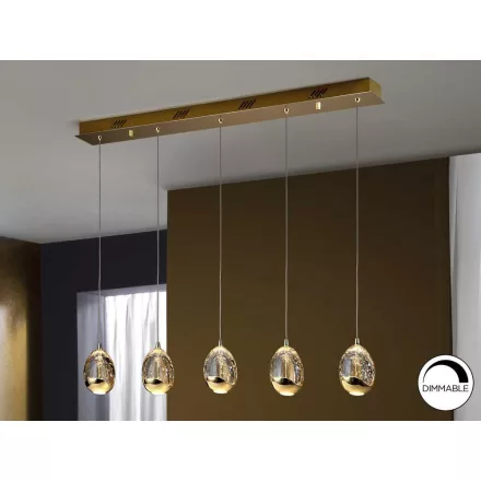 Schuller design lámpa ·ROCIO· 5 LED-ES LÁMPA, ARANY 783627 LED IP20 mag 95cm