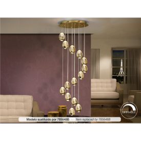   Schuller függeszték Rocío 785648D többágú függeszték IP20 arany Ø50cm mag 170cm