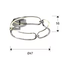 Schuller mennyezeti lámpa colette 786485D mennyezeti lámpa króm IP20 Ø47cm mag 16cm