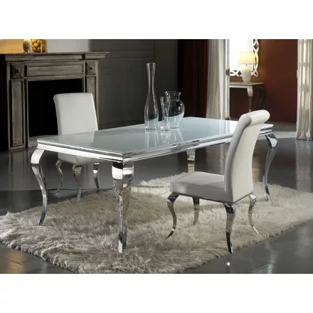 Schuller design lámpa ·BAROKK· ÉTKEZŐASZTAL 200 792107 rozsdamentes acél mag 76cm