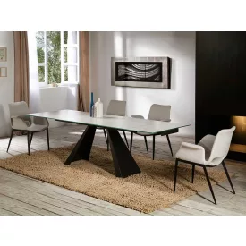   Schuller design lámpa alai 983174 étkezőasztal matt fekete fém mag 76cm