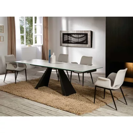 Schuller design lámpa alai 983174 étkezőasztal matt fekete fém mag 76cm