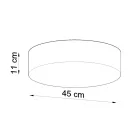 Sollux mennyezeti lámpa ARENA 45 szürke mennyezeti lámpa SL.0125 IP20 mag 11cm