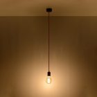 Sollux design lámpa Függőlámpa EDISON fekete SL.0152 IP20 mag 106cm