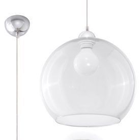   Sollux design lámpa Függőlámpa BALL átlátszó SL.0248 IP20 mag 120cm