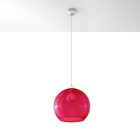 Sollux design lámpa Függőlámpa BALL piros SL.0253 IP20 mag 120cm