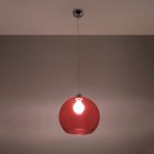 Sollux design lámpa Függőlámpa BALL piros SL.0253 IP20 mag 120cm