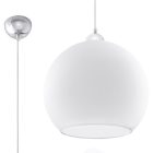 Sollux design lámpa BALL függőlámpa fehér SL.0256 IP20 mag 120cm
