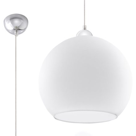 Sollux design lámpa BALL függőlámpa fehér SL.0256 IP20 mag 120cm