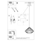 Sollux design lámpa UMBERTO függőlámpa fehér SL.0293 IP20 mag 120cm