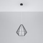 Sollux design lámpa Függőlámpa DEMI fekete SL.0298 IP20 mag 130cm