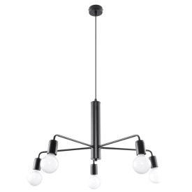   Sollux függeszték DUOMO 5 csillár SL.0304 IP20 fekete mag 85cm