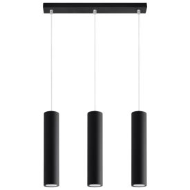   Sollux design lámpa LAGOS 3L függőlámpa fekete SL.0329 IP20 mag 90cm