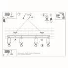 Sollux mennyezeti lámpa RING 4L fehér SL.0331 IP20 mag 16cm