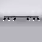 Sollux mennyezeti lámpa RING 6L fekete SL.0334 IP20 mag 16cm