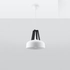 Sollux design lámpa CASCO függőlámpa fehér/fekete SL.0387 IP20 mag 85cm