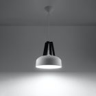 Sollux design lámpa CASCO függőlámpa fehér/fekete SL.0387 IP20 mag 85cm