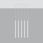 Sollux design lámpa PASTELO 5 függőlámpa fehér SL.0468 IP20 mag 90cm