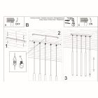 Sollux design lámpa PASTELO 5 függőlámpa fehér SL.0468 IP20 mag 90cm