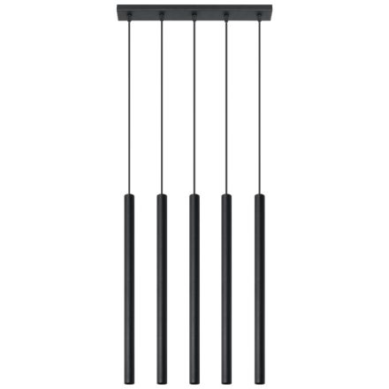 Sollux design lámpa PASTELO 5 függőlámpa fekete SL.0472 IP20 mag 90cm