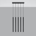 Sollux design lámpa PASTELO 5 függőlámpa fekete SL.0472 IP20 mag 90cm