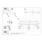 Sollux mennyezeti lámpa DIREZIONE 3 fekete mennyezeti lámpa SL.0501 IP20 mag 20cm