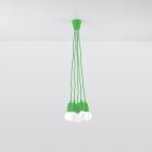 Sollux design lámpa Függőlámpa DIEGO 5 zöld SL.0583 IP20 mag 90cm