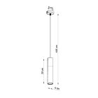 Sollux design lámpa PABLO függőlámpa fekete SL.0632 IP20 mag 105cm