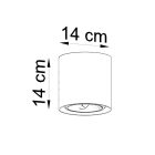 Sollux mennyezeti lámpa CULLO beton SL.0645 IP20 szürke mag 14cm