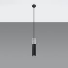 Sollux design lámpa BORGIO 1 függőlámpa fekete SL.0650 IP20 mag 105cm