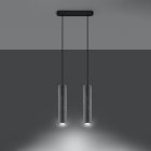 Sollux design lámpa LUVO 2 függőlámpa SL.0654 IP20 szürke mag 90cm