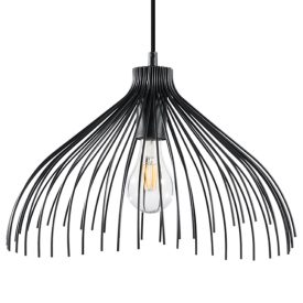   Sollux design lámpa Függőlámpa UMB fekete SL.0665 IP20 mag 125cm