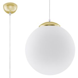   Sollux design lámpa UGO 30 arany függőlámpa SL.0716 IP20 fehér mag 120cm