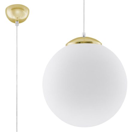Sollux design lámpa UGO 30 arany függőlámpa SL.0716 IP20 fehér mag 120cm